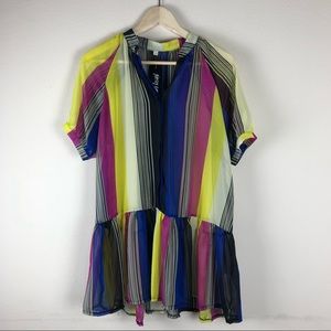NWT Nasty Gal stripe place stripe time sheer dress